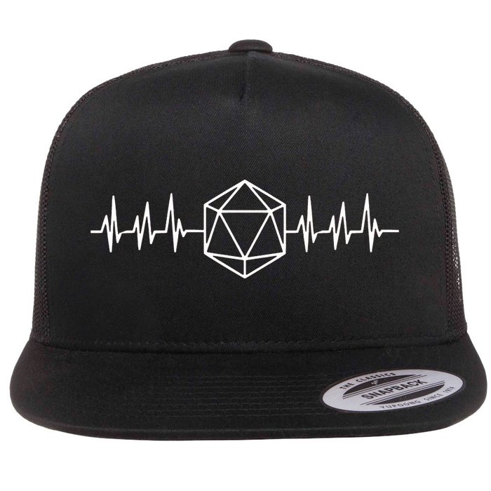DnD D20 Life Pulse Flat Bill Trucker Hat