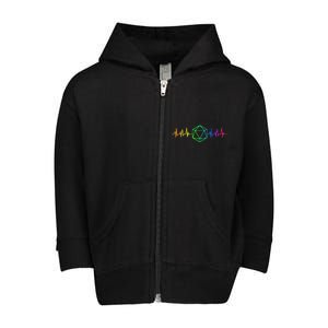 DnD D20 Life Pulse Rainbow Toddler Zip Fleece Hoodie