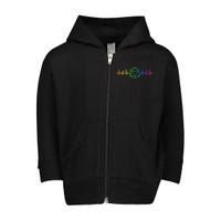 DnD D20 Life Pulse Rainbow Toddler Zip Fleece Hoodie