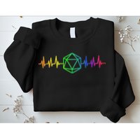 DnD D20 Life Pulse Rainbow Sweatshirt