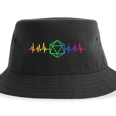 DnD D20 Life Pulse Rainbow Sustainable Bucket Hat