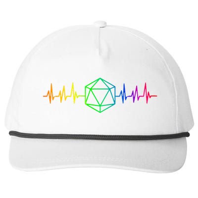 DnD D20 Life Pulse Rainbow Snapback Five-Panel Rope Hat