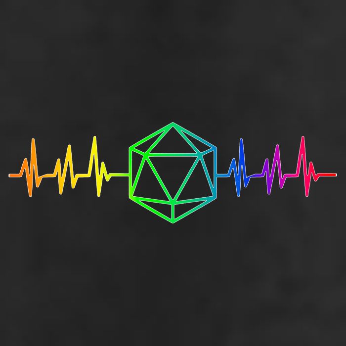 DnD D20 Life Pulse Rainbow Adult Drive Performance Visor