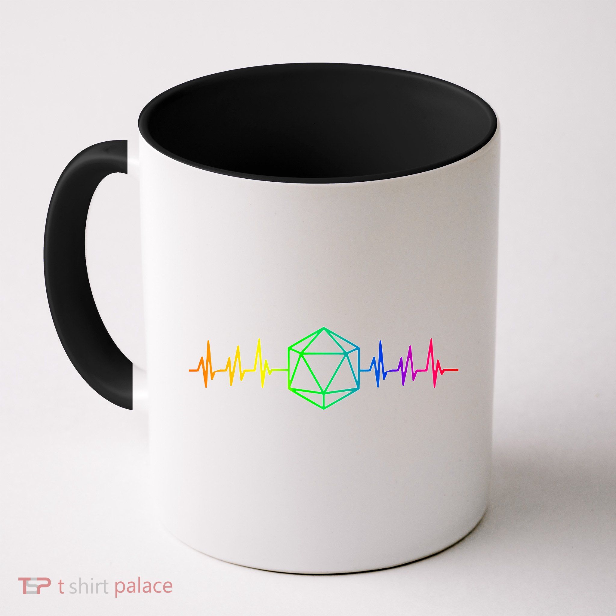 DnD D20 Life Pulse Rainbow Mug