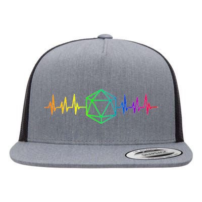 DnD D20 Life Pulse Rainbow Flat Bill Trucker Hat