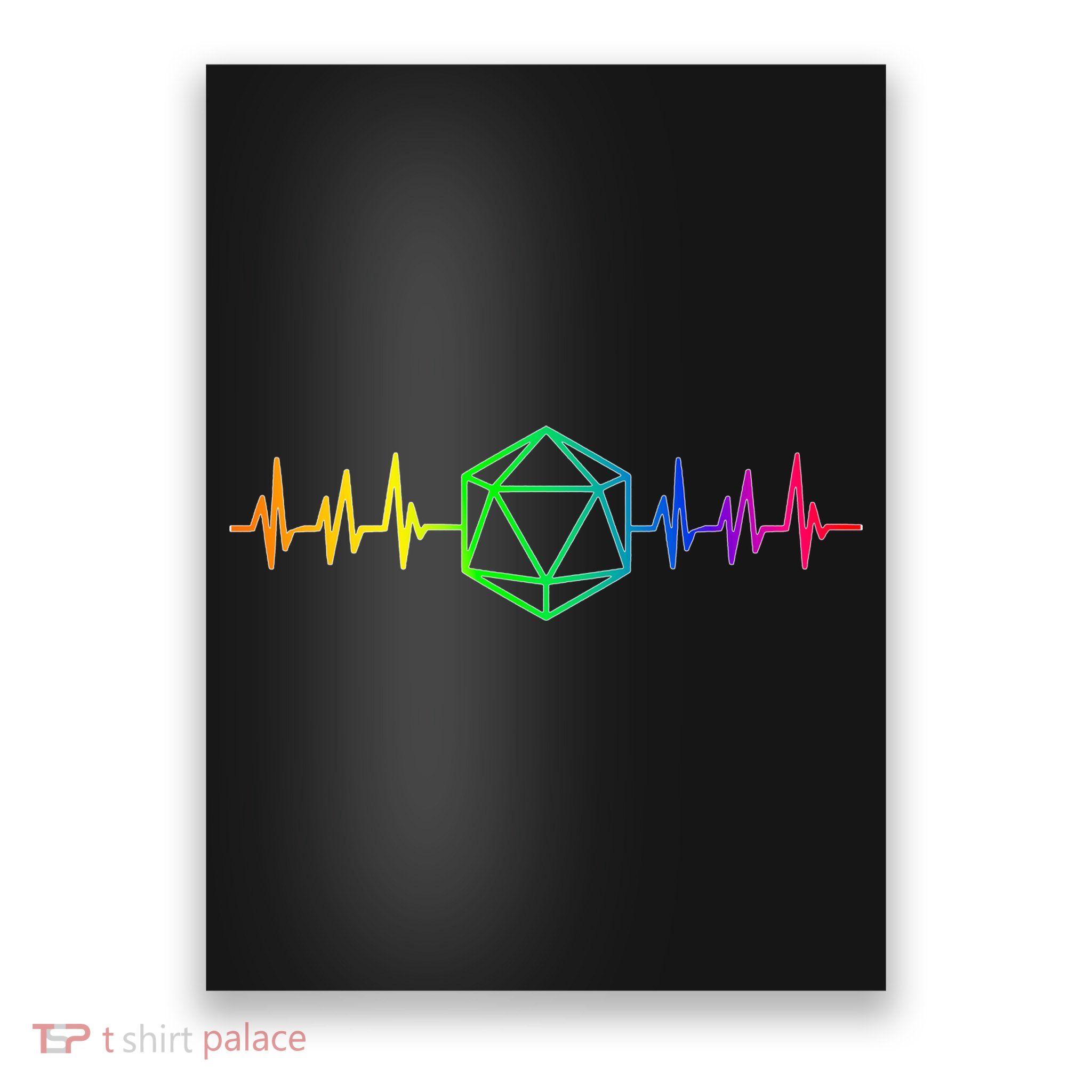 DnD D20 Life Pulse Rainbow Poster