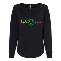 DnD D20 Life Pulse Rainbow Womens California Wash Sweatshirt