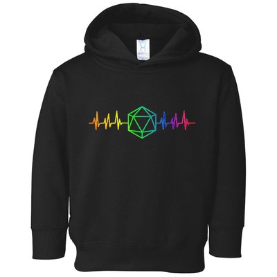 DnD D20 Life Pulse Rainbow Toddler Hoodie