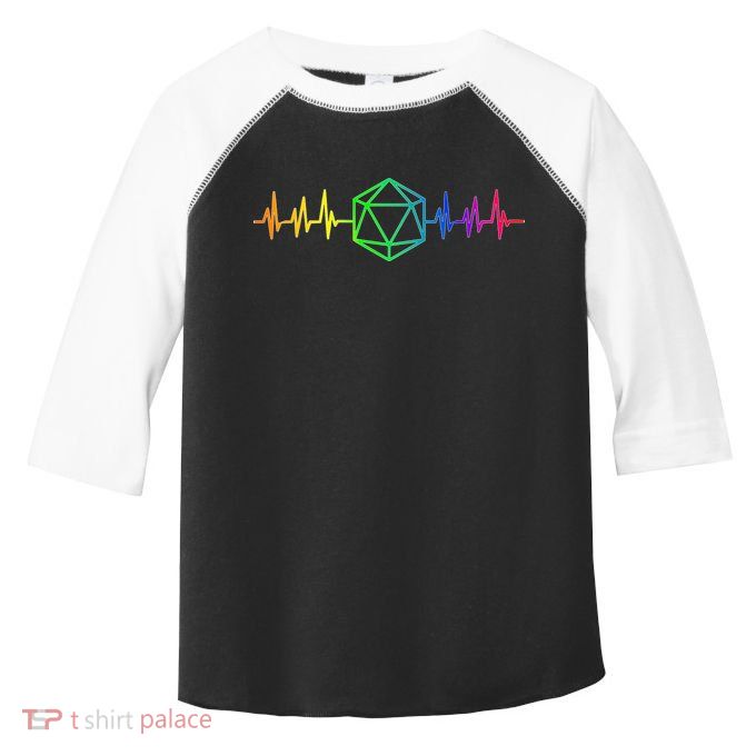 DnD D20 Life Pulse Rainbow Toddler Fine Jersey T-Shirt