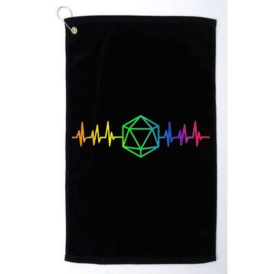 DnD D20 Life Pulse Rainbow Golf Towel