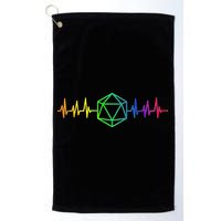DnD D20 Life Pulse Rainbow Golf Towel
