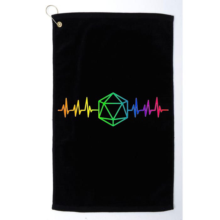 DnD D20 Life Pulse Rainbow Golf Towel
