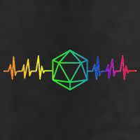 DnD D20 Life Pulse Rainbow Golf Towel