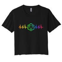 DnD D20 Life Pulse Rainbow Women's Crop Top Tee