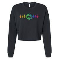 DnD D20 Life Pulse Rainbow Cropped Pullover Crew