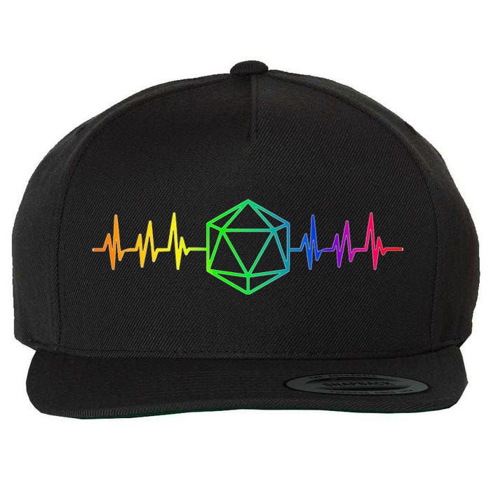 DnD D20 Life Pulse Rainbow Wool Snapback Cap