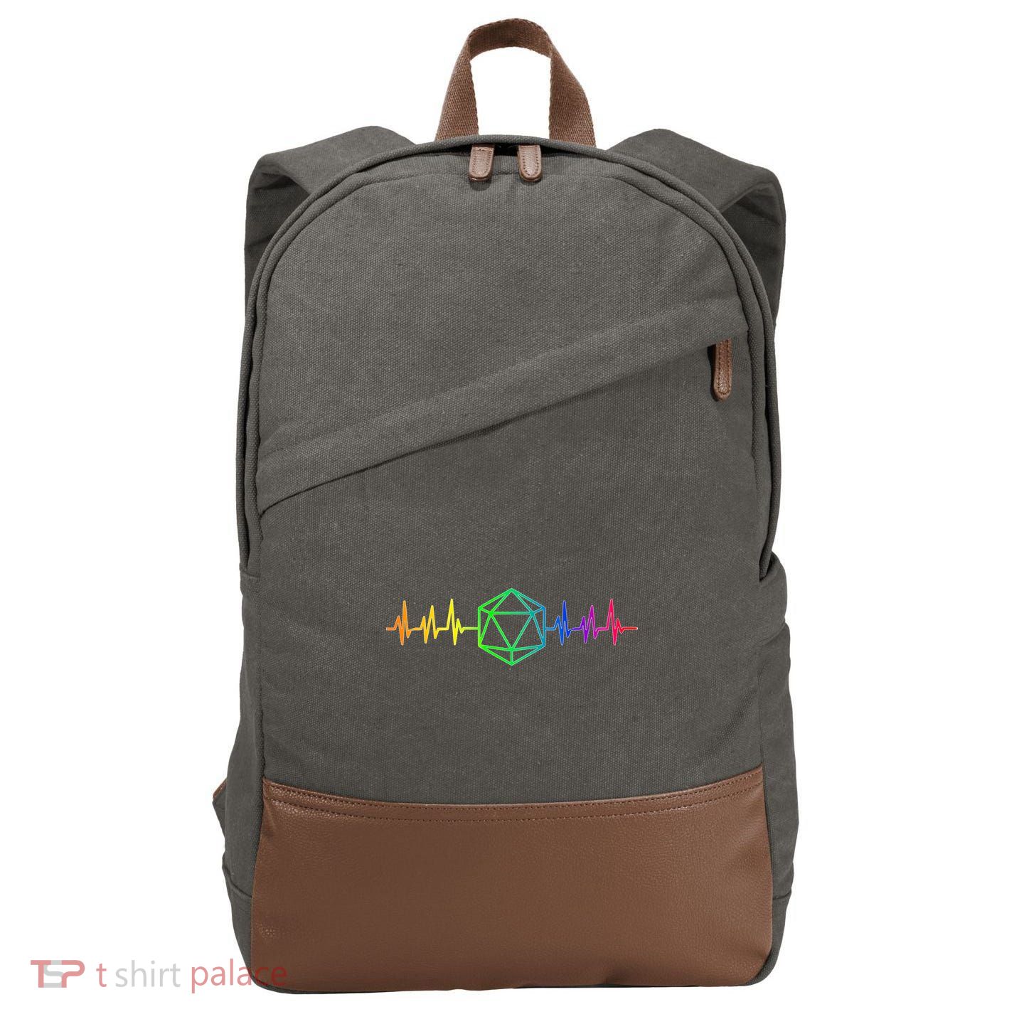 DnD D20 Life Pulse Rainbow Cotton Canvas Backpack