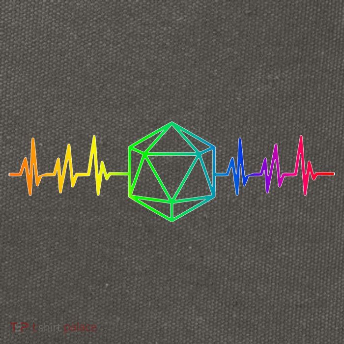 DnD D20 Life Pulse Rainbow Cotton Canvas Backpack