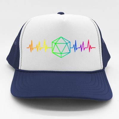 DnD D20 Life Pulse Rainbow Trucker Hat