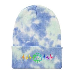 DnD D20 Life Pulse Rainbow Tie Dye 12in Knit Beanie