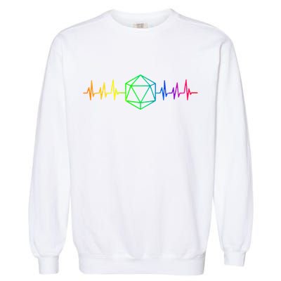 DnD D20 Life Pulse Rainbow Garment-Dyed Sweatshirt