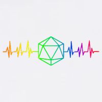 DnD D20 Life Pulse Rainbow Garment-Dyed Sweatshirt