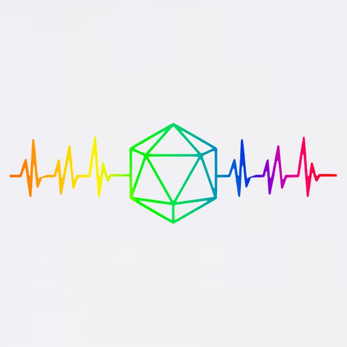 DnD D20 Life Pulse Rainbow Garment-Dyed Sweatshirt