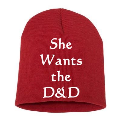 DnD Funny She Wants The D&D Short Acrylic Beanie