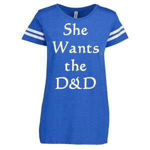 DnD Funny She Wants The D&D Enza Ladies Jersey Football T-Shirt