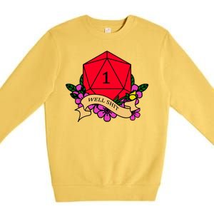 DND Well Shit Dice Game Premium Crewneck Sweatshirt