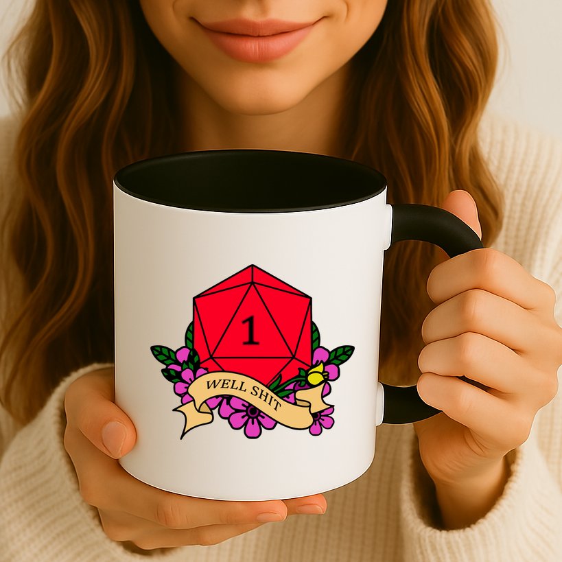 DND Well Shit Dice Game Mug