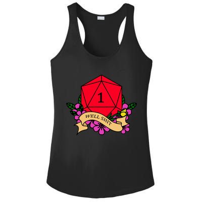DND Well Shit Dice Game Ladies PosiCharge Competitor Racerback Tank