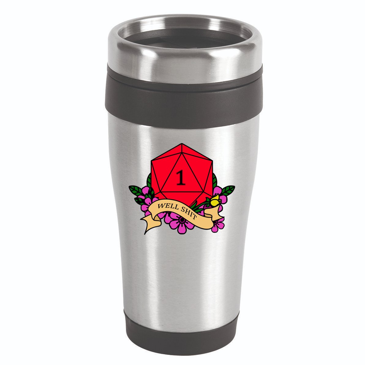 DND Well Shit Dice Game 16oz Travel Tumbler