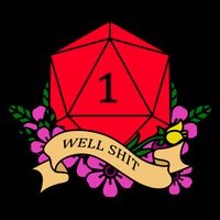 DND Well Shit Dice Game Cropped Pullover Crew