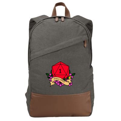DND Well Shit Dice Game Cotton Canvas Backpack