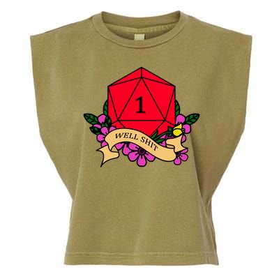 DND Well Shit Dice Game Garment-Dyed Women's Muscle Tee