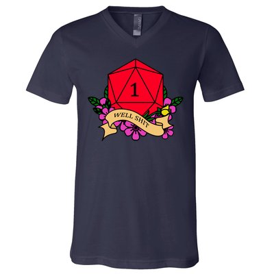 DND Well Shit Dice Game V-Neck T-Shirt