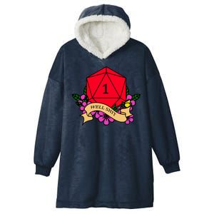 DND Well Shit Dice Game Hooded Wearable Blanket