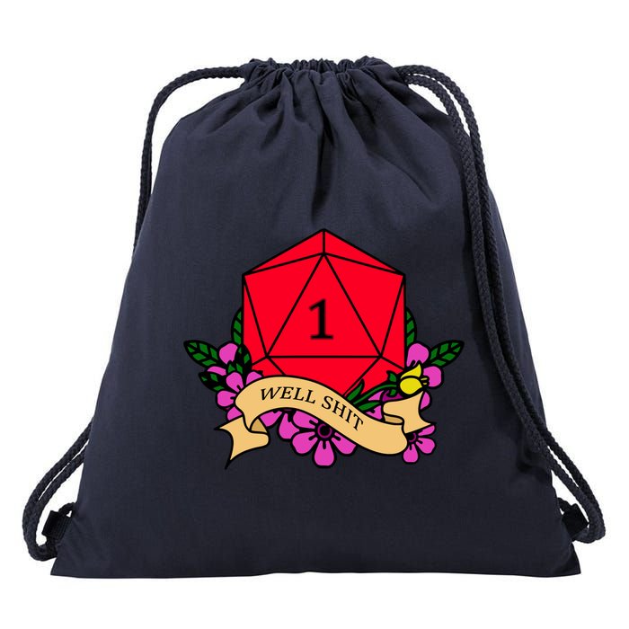 DND Well Shit Dice Game Drawstring Bag