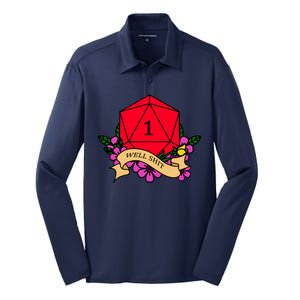 DND Well Shit Dice Game Silk Touch Performance Long Sleeve Polo