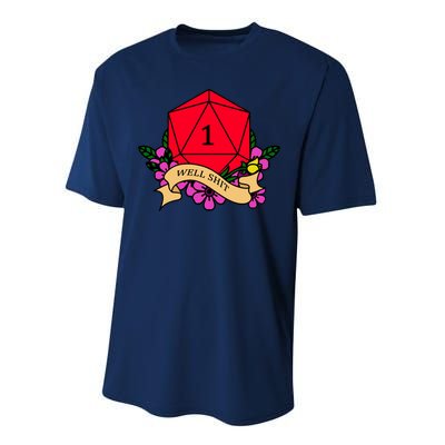 DND Well Shit Dice Game Performance Sprint T-Shirt