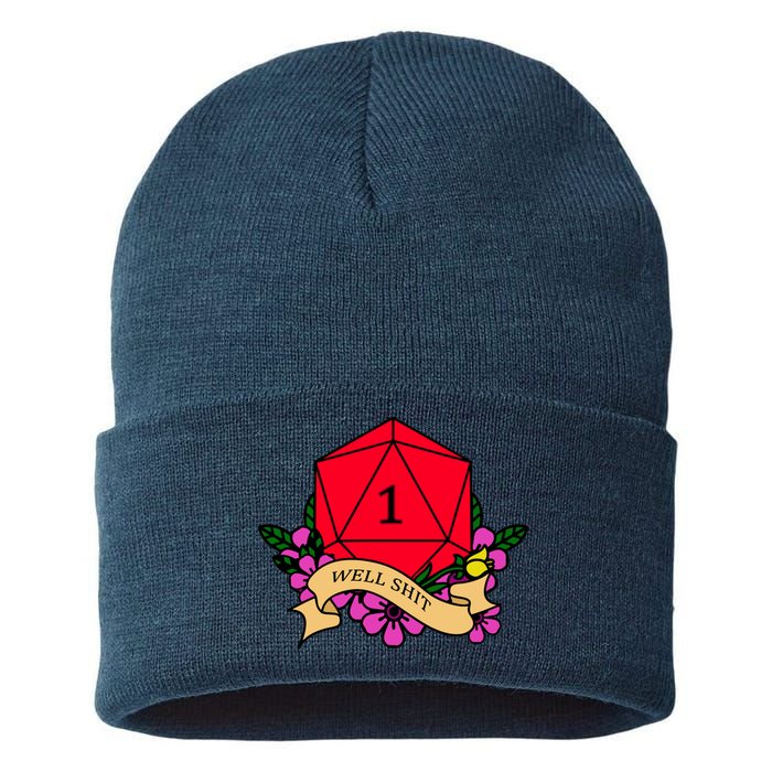 DND Well Shit Dice Game Sustainable Knit Beanie