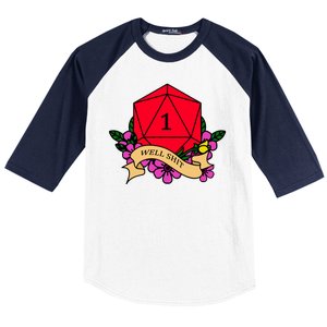 DND Well Shit Dice Game Baseball Sleeve Shirt