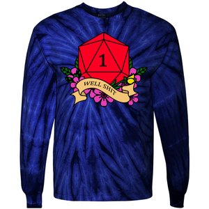 DND Well Shit Dice Game Tie-Dye Long Sleeve Shirt