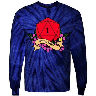 DND Well Shit Dice Game Tie-Dye Long Sleeve Shirt