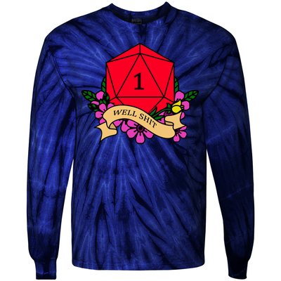 DND Well Shit Dice Game Tie-Dye Long Sleeve Shirt