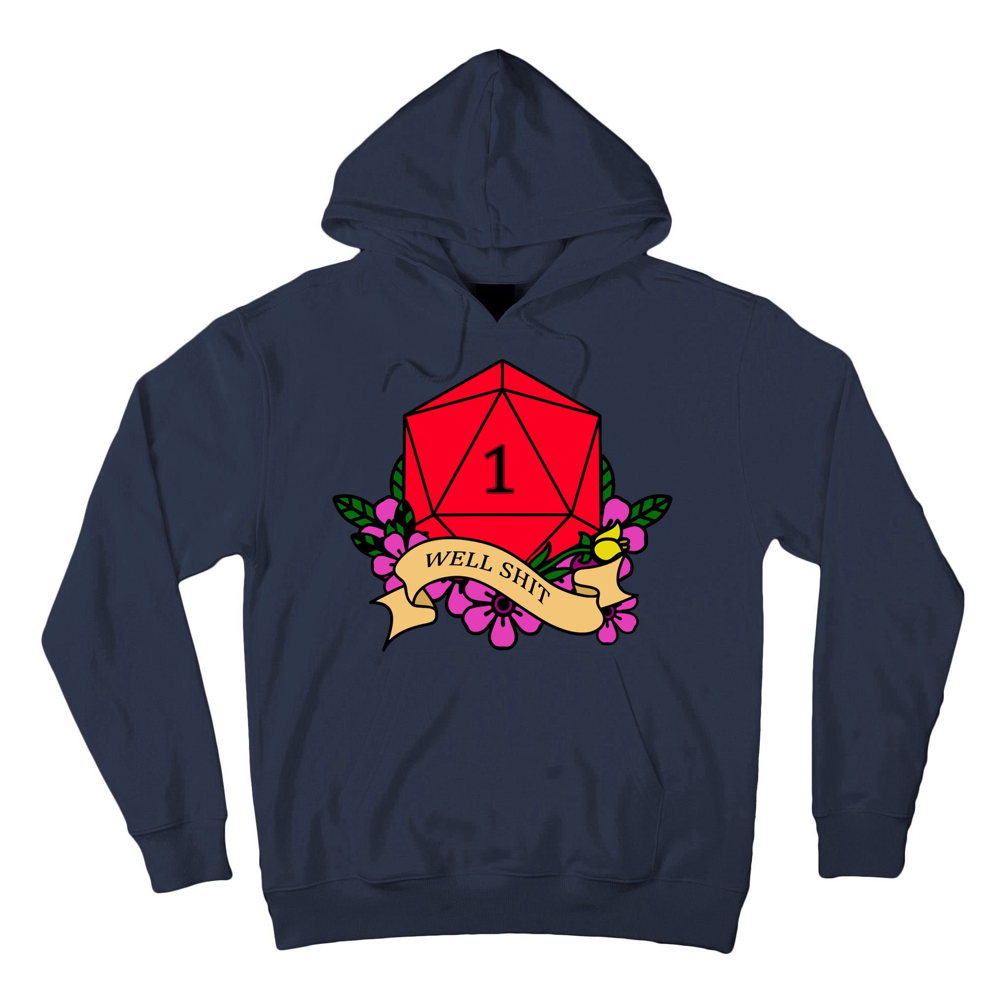DND Well Shit Dice Game Tall Hoodie