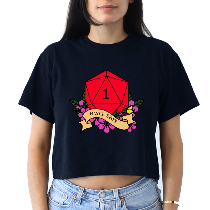 DND Well Shit Dice Game Crop Top
