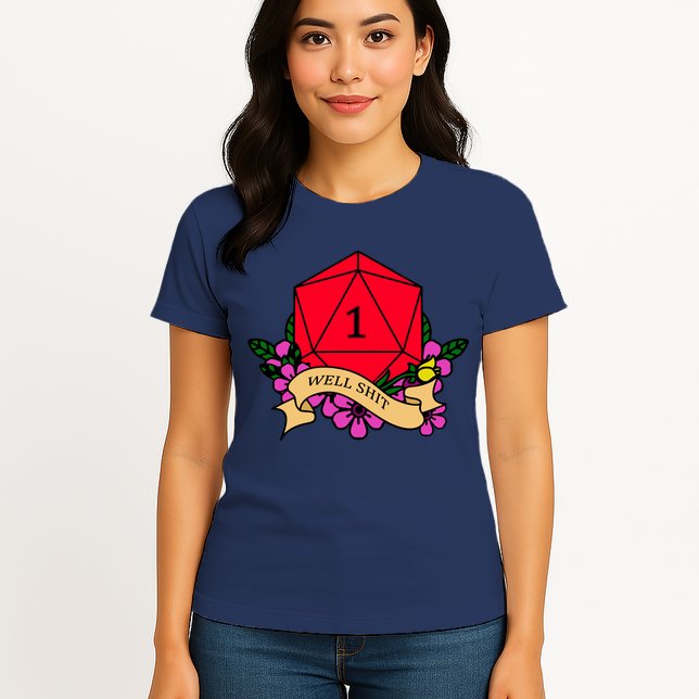 DND Well Shit Dice Game Womens T-Shirt