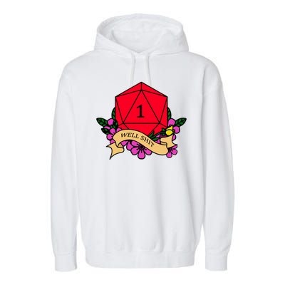 DND Well Shit Dice Game Garment-Dyed Fleece Hoodie